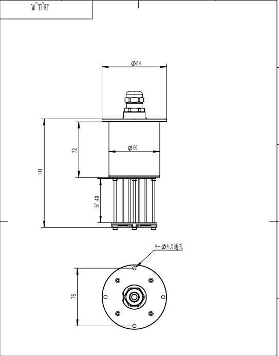 電力積冰檢測傳感器產品尺寸圖